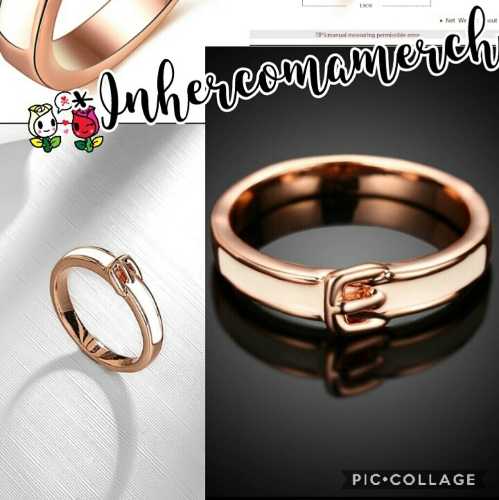 Rose Gold Bague Acier Inoxydable Pour Femme Love